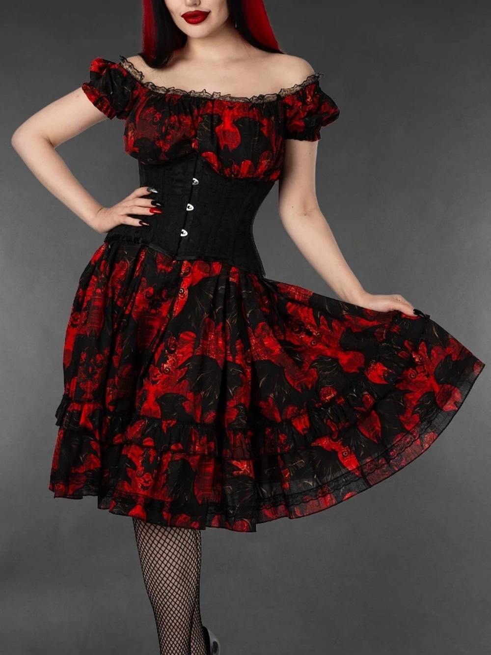 Dracula Clothing Gothabilly Vampire Bat Dress. Worn Once As My Wedding Dress 2XL